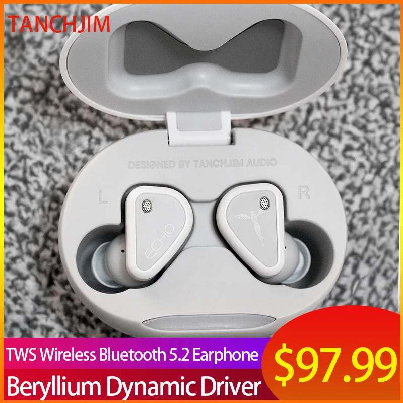 

TANCHJIM ECHO TWS Earphone Wireless Bluetooth 5.2 APTX/APTX Adaptive/AAC/SBC Beryllium Dynamic Driver Wireless Bluetooth Earbuds