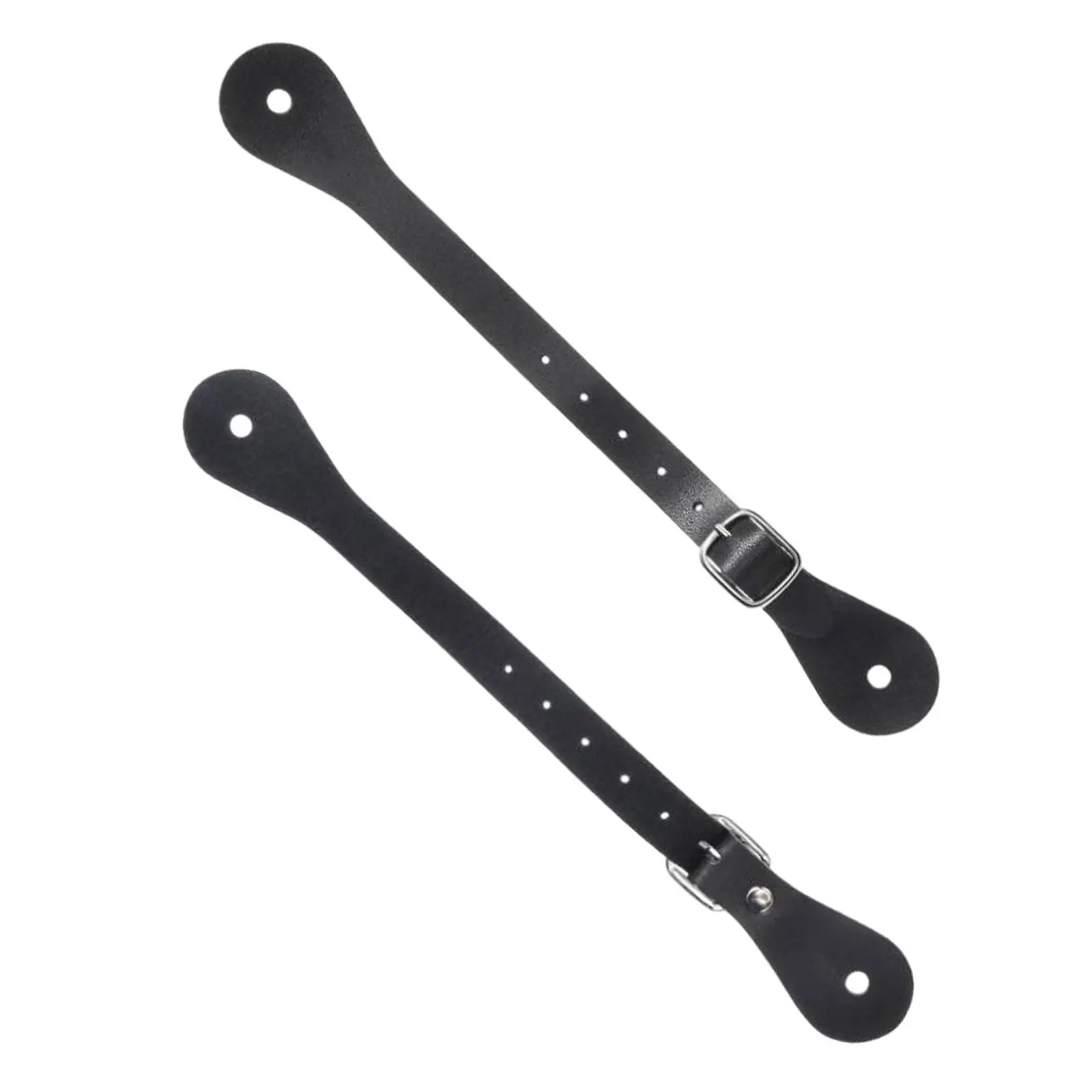 Spur Straps Spur Belt 2Pcs Man Woman with Metal Buckle PU Leather Adjustable for 4