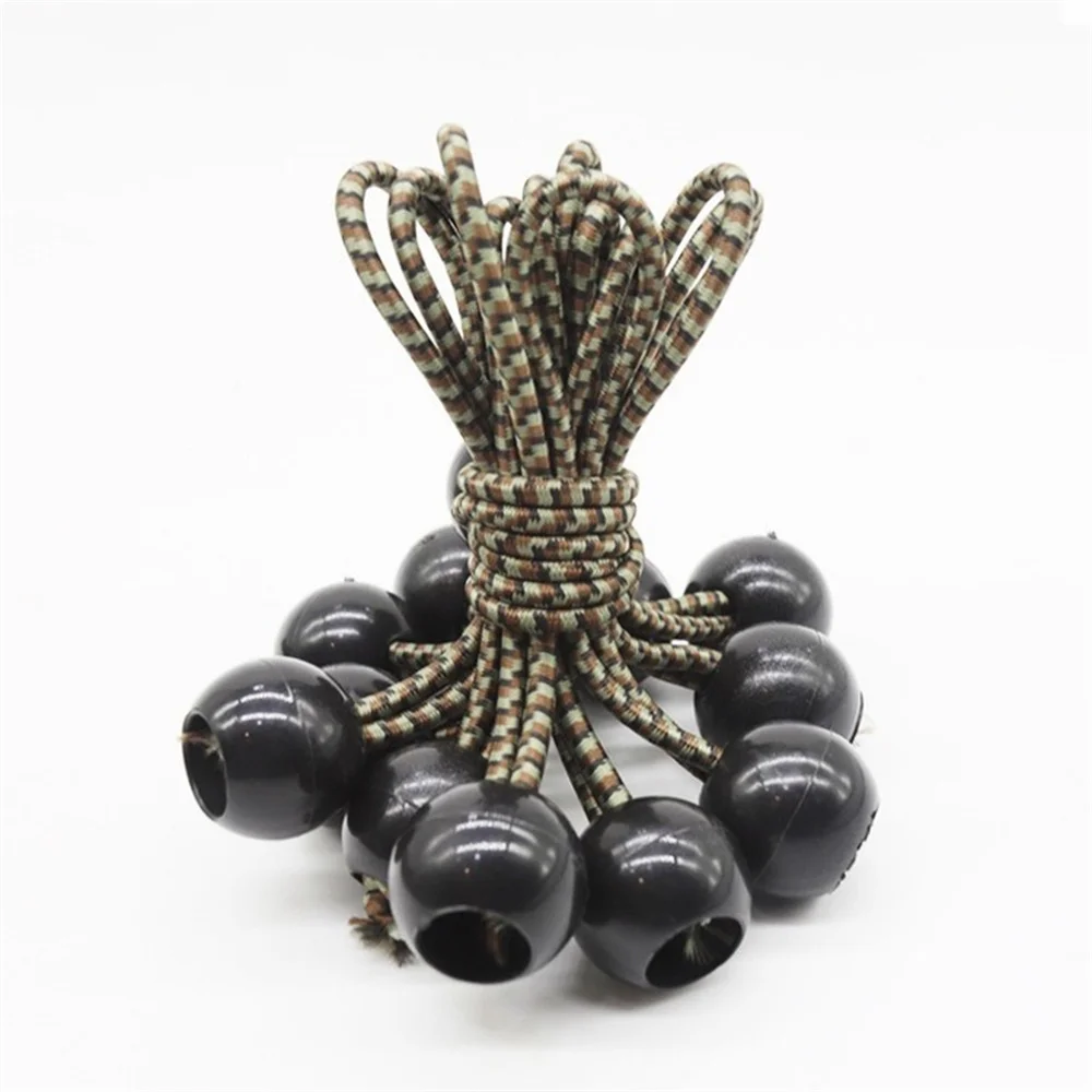 10 Stück Ball Bungee Cords Gepäckgürtel Zeltbinder Outdoor Camping Zeltzubehör Heavy Duty Spanngurte für Shelter Cargo – Detail 4