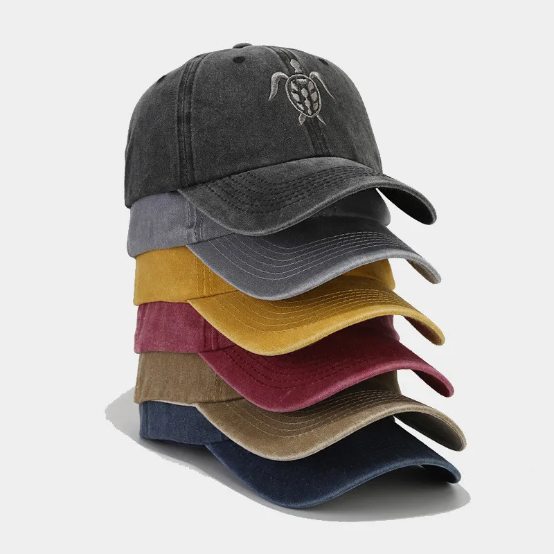 2023 Four Seasons Cotton Cartoon Turtle Embroidery Casquette Baseball Cap Adjustable Outdoor Snapback Hats for Men and Women 253 3