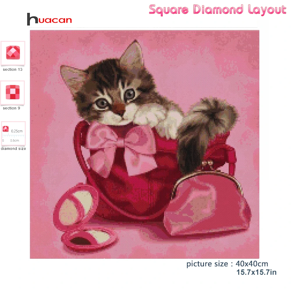 Huacan Diamond Painting Kits Dog Handmade Gift Mosaic Animal Embroidery  Home Decoration Diamond Art - AliExpress