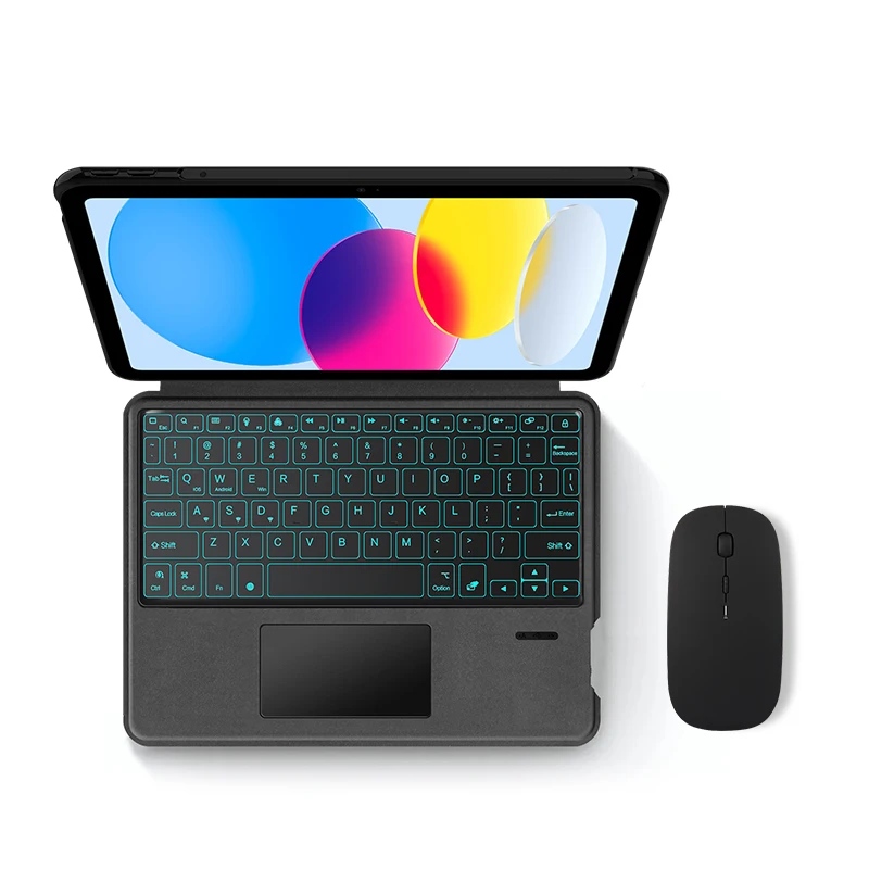 

HUWEI Bluetooth Keyboard Case For iPad 10 2022 10th Generation A2696 A2757 10.9"Tablet Protective Shell With Backlit Touch Cover