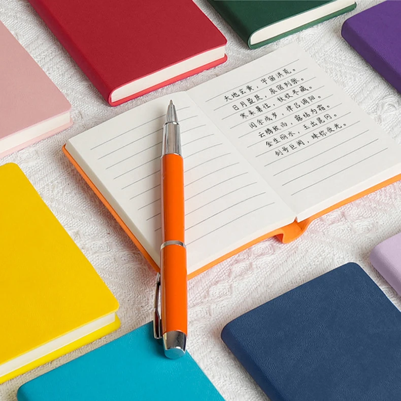 Tragbares Mini-A7-Notizbuch, weicher PU-Einband, 100 Blatt/Buch, Büro- und Lernnotizbuch für Geschäftsreisen, Taschennotizbuch – Detail 2