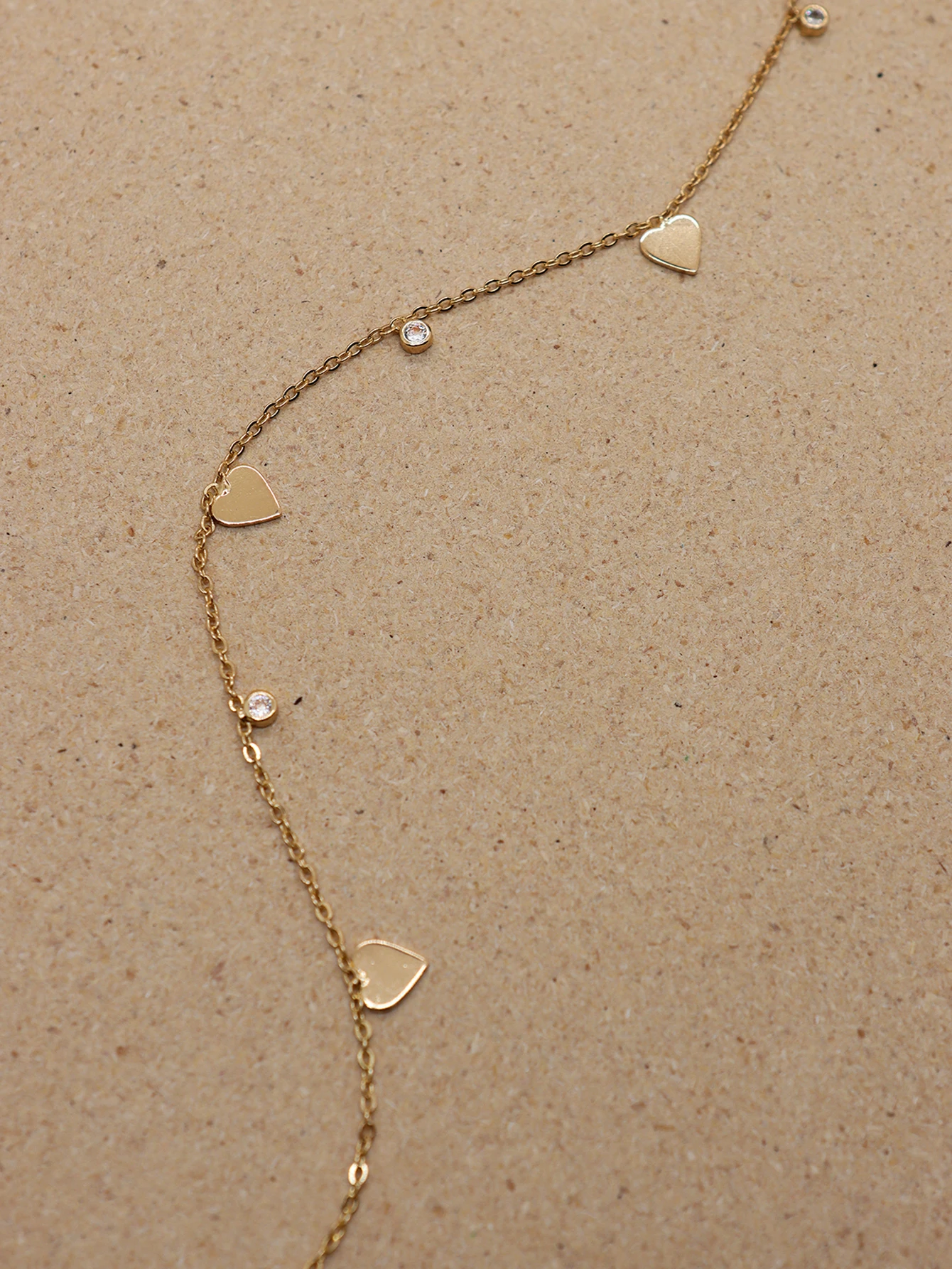 Minimalist Heart CZ Charm Necklace for Women