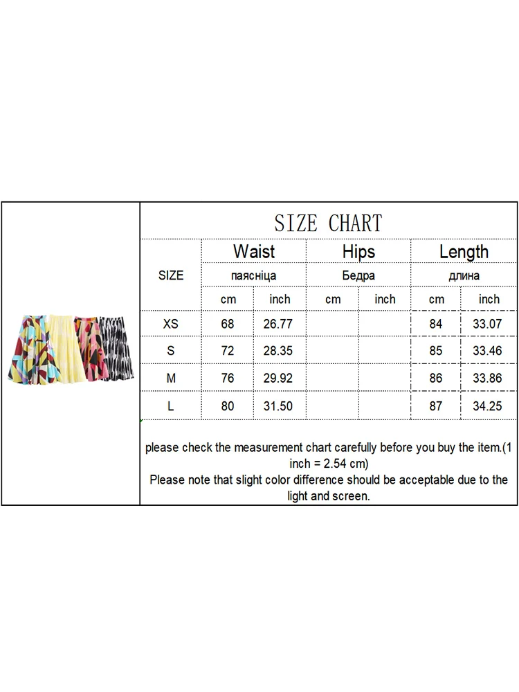 TFMLN 2025 Women Elegant Geometric Print Skirt Summer A-line Fashion Holiday Style Midi Skirts Casual Chic Side Zipper