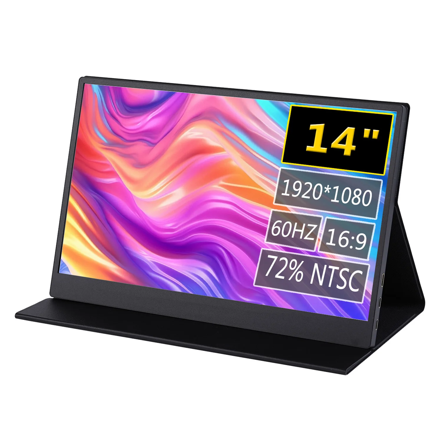 14 inch Portable Monitor 1920x1080 16:9 FHD IPS USB-C HDMI-compatible LCD Display For PC Xbox Switch PS4/5 Macbook Extend Screen 1