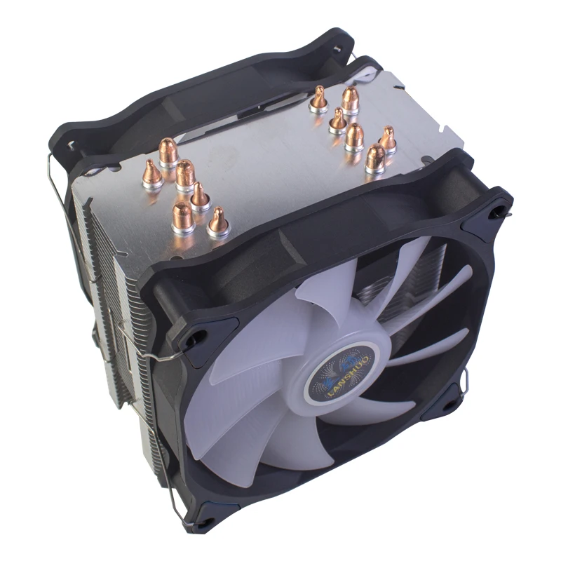 Cooler Tubos de Calor 120 mm Pinos Pwm Rgb para Intel Lga 1700 1200 1155 1356 1366 Amd3 Am4 Cpu Ventilador Refrigeração pc Quie X79 X99 2011 - Imagem 4