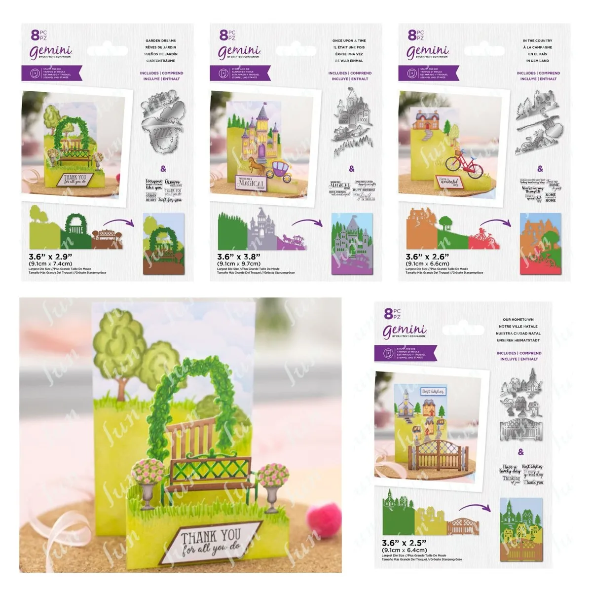 

2022 New Arrival Clear Stamps and Metal Cutting Dies Hometown Garden Dreams Set for Diy Craft Making Greeting Card Scrapbooking