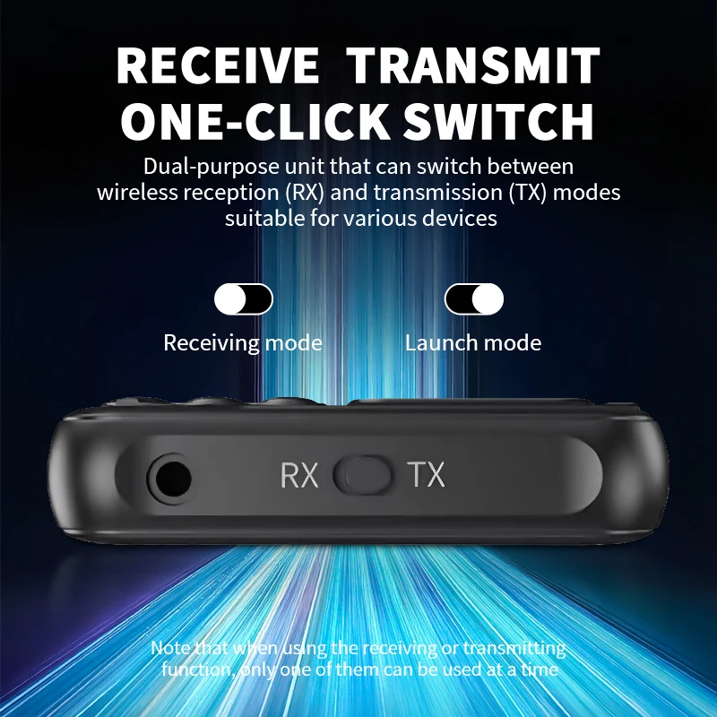 Bluetooth 5.3 Transmitter Receiver Adapter Wireless Audio For Car Music Headphone Speaker 3.5mm Jack AUX Wireless Audio Adapter