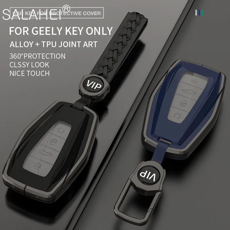 

Car Key Cover Keychain Case For Geely Coolray Atlas Boyue NL3 Emgrand X7 EX7 SUV GT GC9 Borui Car Holder Bag Styling Accessories