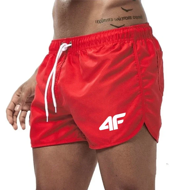 Men's Shorts 2025 Beach Trunks Summer Swim Gym Pants Quick Drying Swimming Homme Surf Ventilate Drawstring Fashion Casual Daily 4