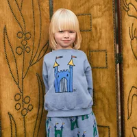 Sweat-shirt à capuche pour enfants, imprimé de dessins animés, unisexe, style européen, pour garçons et filles, printemps-automne 6