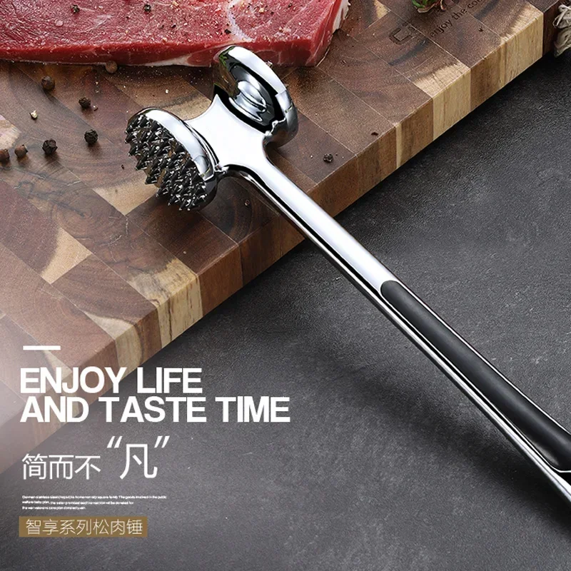 Steak hammer household beef hammer knocking meat kitchen meat steak tool double-sided tenderizer