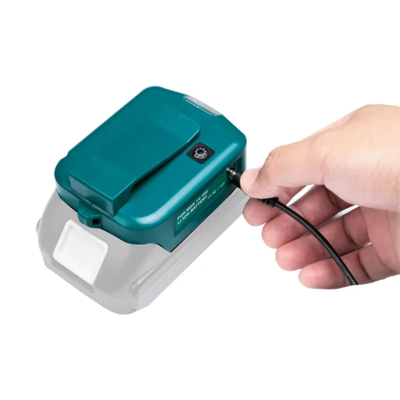 듀얼 USB 충전기 어댑터 컨버터 전원, 마키타 18V BL1815 BL1830 BL1840 배터리, LED 작업등 포함, ADP05, 1 개, 2 개