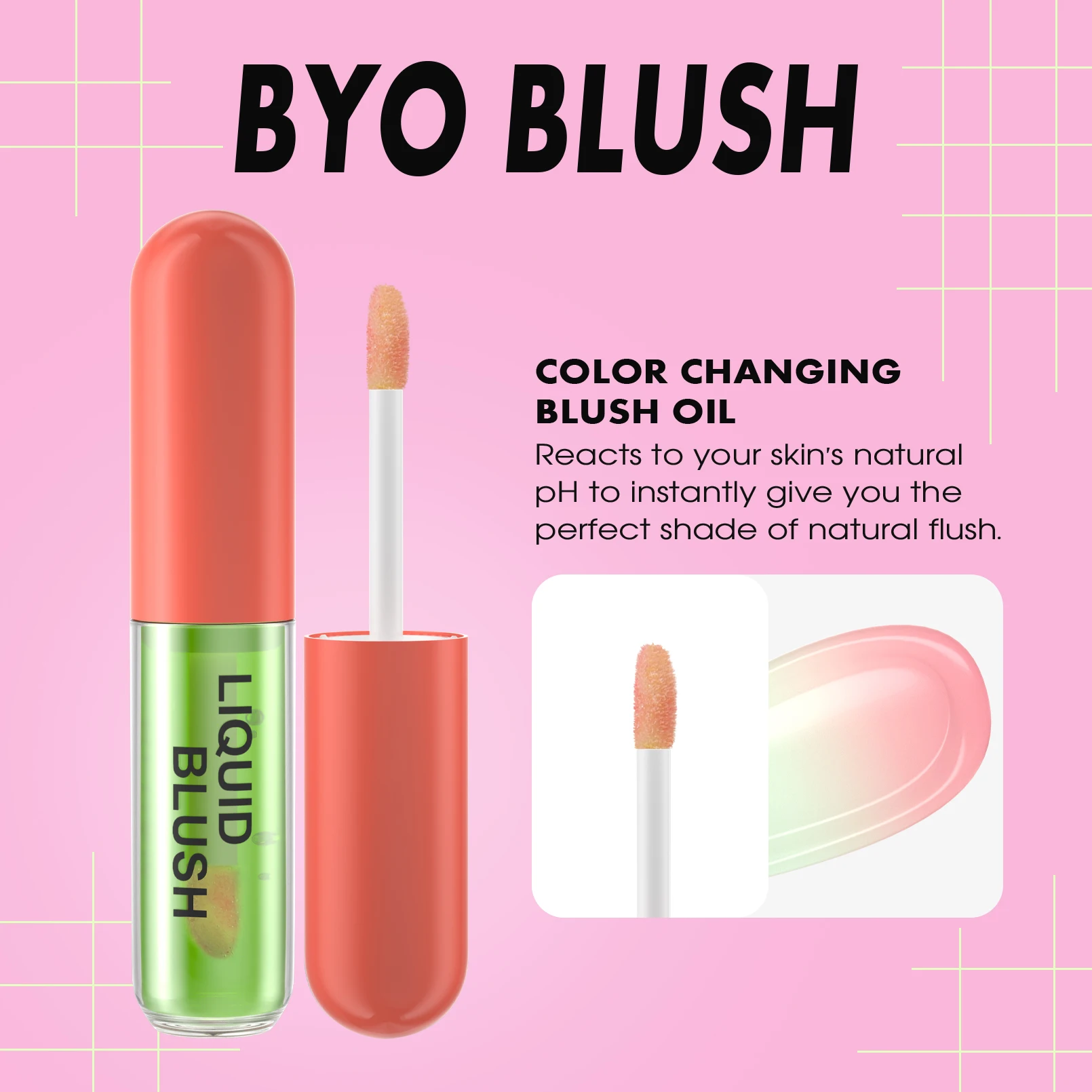 Color Changing Liquid Blush Oil Temperature Face Blusher Gloss Lasting Tinted Cheek Rouge Cosmetic Makeup Waterproof Rouge Oil 2
