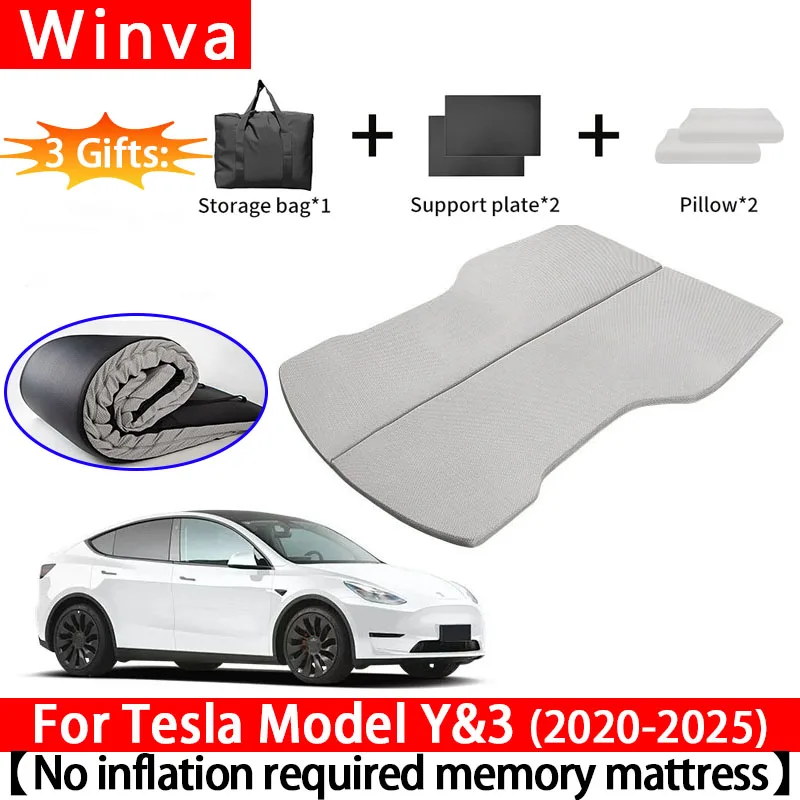 For Tesla Model Y Juniper 2020-2025 Camping Mattress Memory Sponge Mattress Car