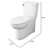 Elongated Two-Piece Toilet Chair Height White Porcelain Material 4