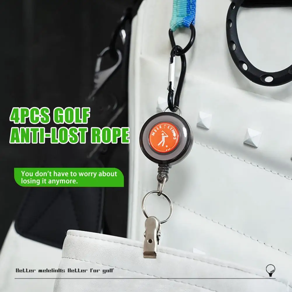 

Retractable Keychain Set of 4 Retractable Golf Equipment Keychains with Adjustable Lightweight Design Heavy-duty for Accessories
