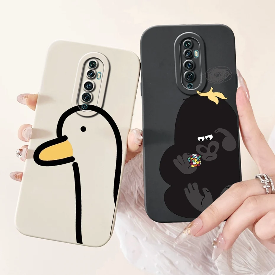 Cute Cartoon Soft Silicone Lens Protective Phone Case