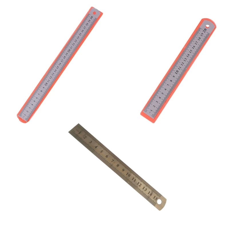 휴대용 스테인레스 스틸 측정 눈금자, 15 cm, 20 cm, 30cm 직선 자, 수공구, 학교 사무용품