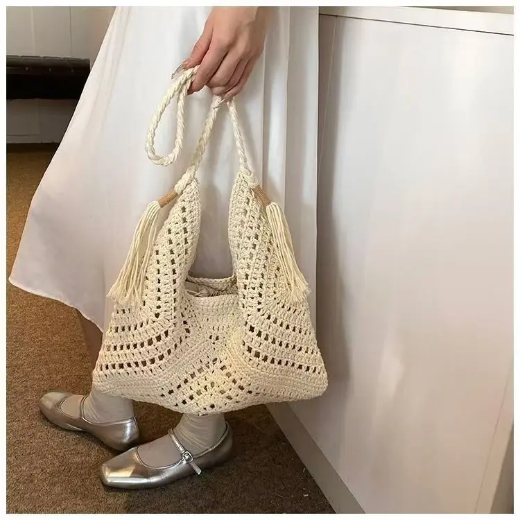 Lässige Strick-tragetasche Für Damen Große Schultertasche Sommer_voghion.com