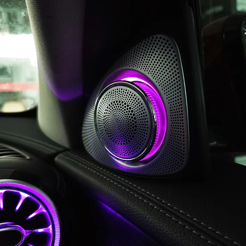Suitable for Mercedes-Benz C/E/S/GLC/GLA Suitable for W205 W213 W221 W222 X253 X166 speaker LED tweeter 3D rotating light stereo speaker tweeter