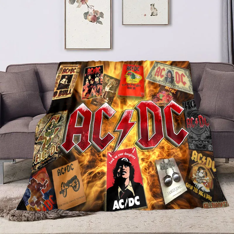 Music Elements Flannel Australian Band AC/DC Blanket Home Sofa Thin Sheet Soft Leisure Office Tourism Throwing Warm Blanket