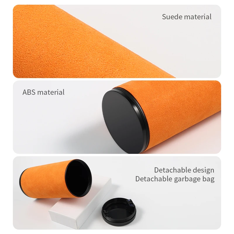 Suede Car Trash Organizer Vehicle Garbage Bin For Porsche 911 918-Spyder 928 944 968 Boxster Carrera-GT Macan Auto Accessories