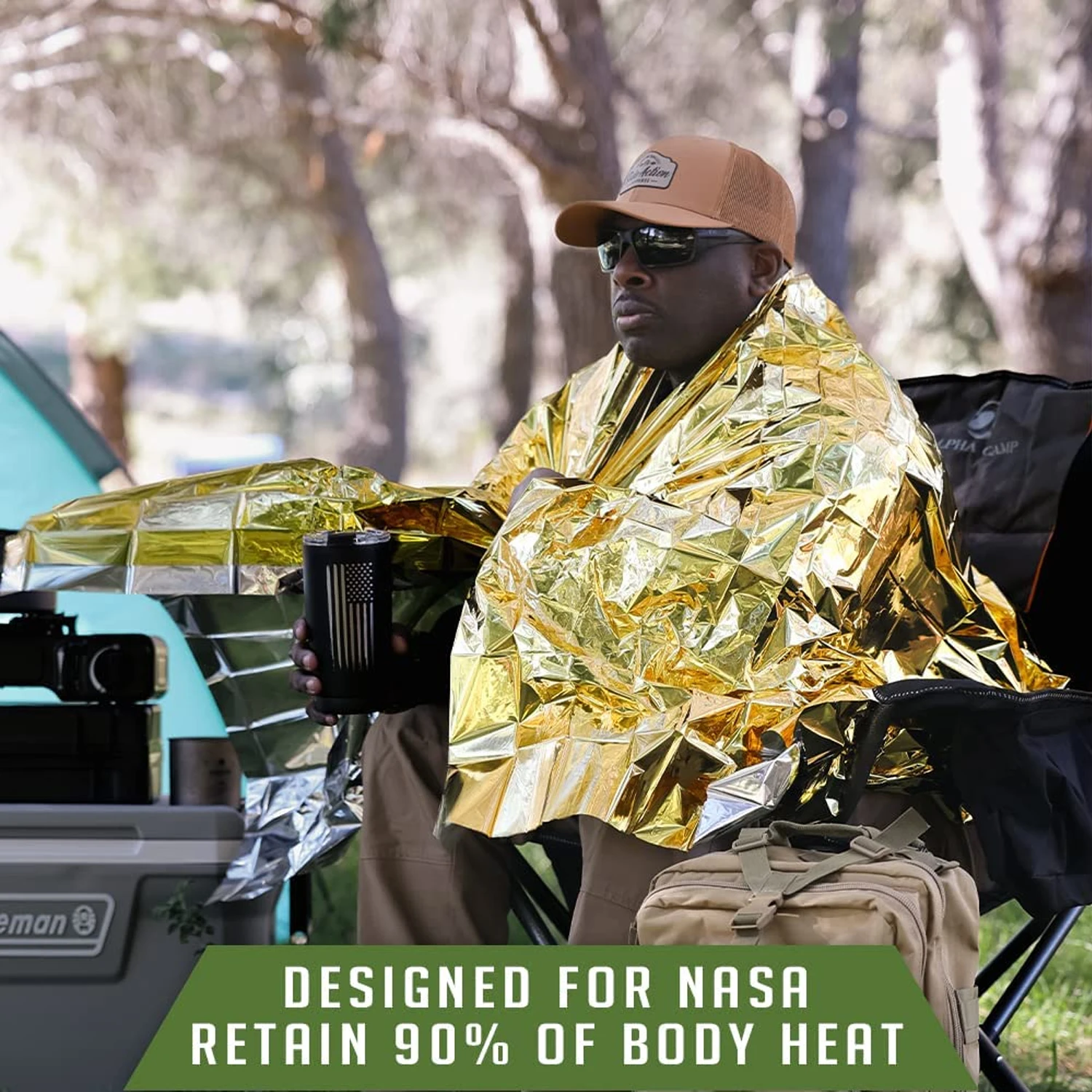 שמיכת חירום חיצונית הישרדות הצלה עזרה ראשונה לסכל תרמית שמיכה תרמית היפותרמיה windprodamming עבור קמפינג