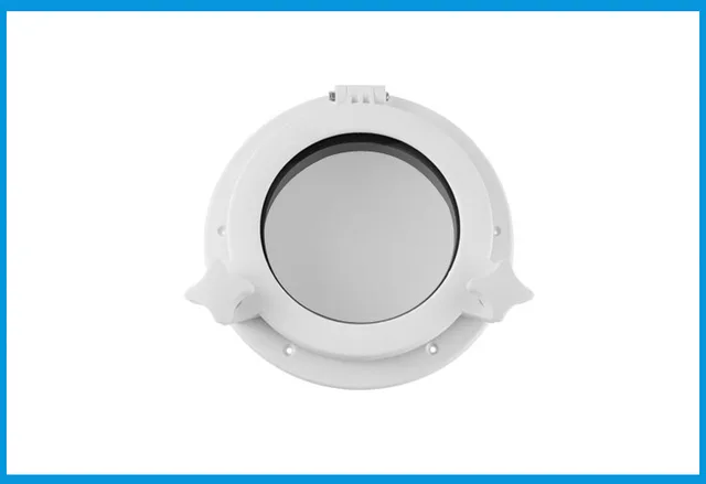 Ventana De Ojo De Buey, Ojo De Buey Redondo De 8 Pulgadas Con Apertura De Ojo De Buey, Negro, Fácil Instalación De Forma Redonda, Universal Para RV, Barco, Yate