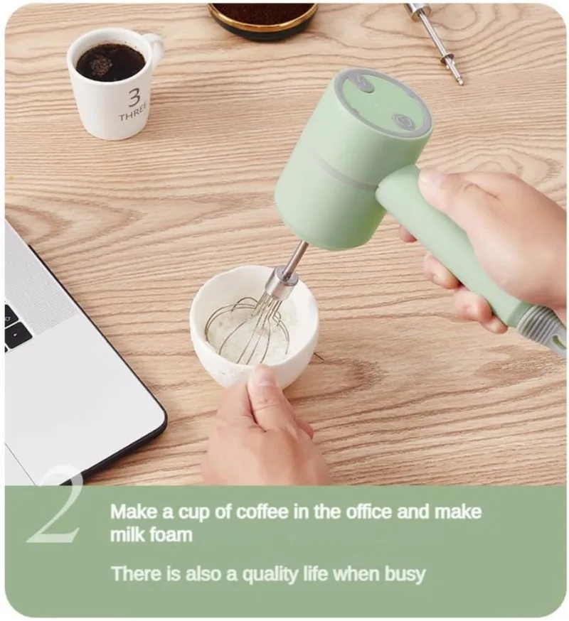 Hand Mixer Kitchen Tools Portable Blender Mixer Electric Food Processors Set Milk Frother Egg Beater Cake Baking Kneading