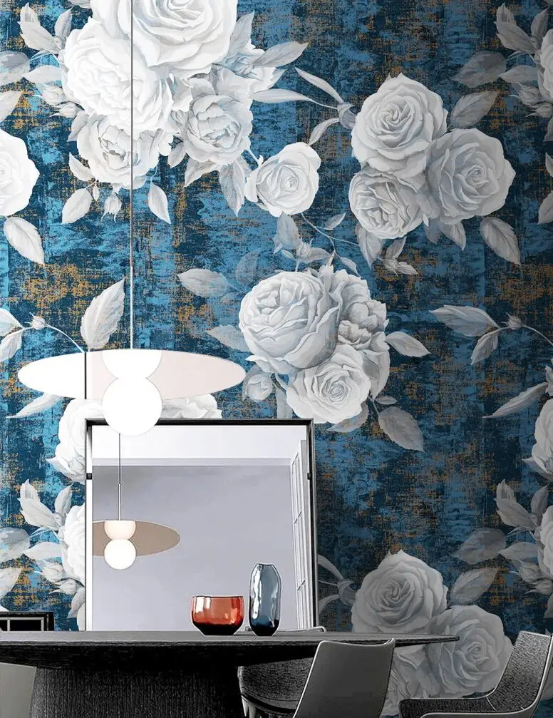 

beibehang Custom 3d wallpaper mural American pastoral retro flower wallpaper TV background wall papel pintado de pared