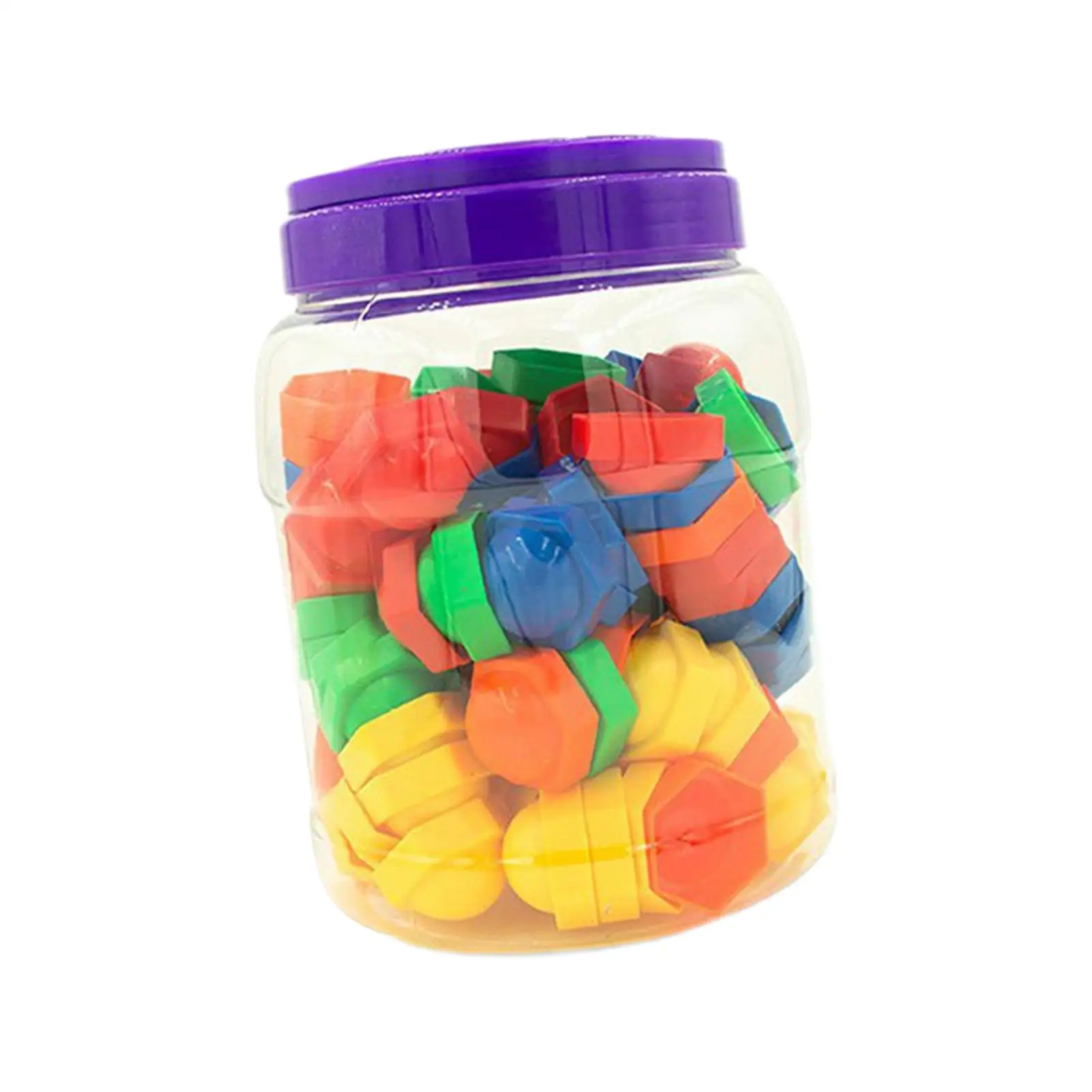 

120 Pieces Hexagon Blocks Portable Educational Montessori Toys Pattern Block Sorting Toy for Games Home Gift Activity Teaching