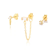  CANNER Multible Exquisite Cubic Zirconia Piercing Earings 925 Sterling Silver Earring Sets Ear Stud Earrings for Women Jewelry 