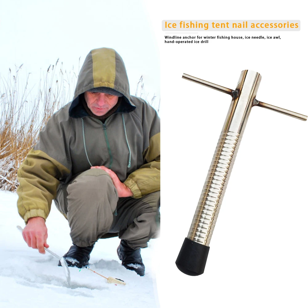 IceFishingAugerDrillWinterTentPegsFixedFishingRodHolderScrew
