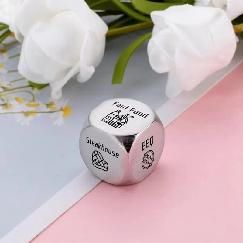 

Food Decision Dice Unique Custom Engraved With Sushi BBQ Burgers Prediction Solution Valentine's Day Present