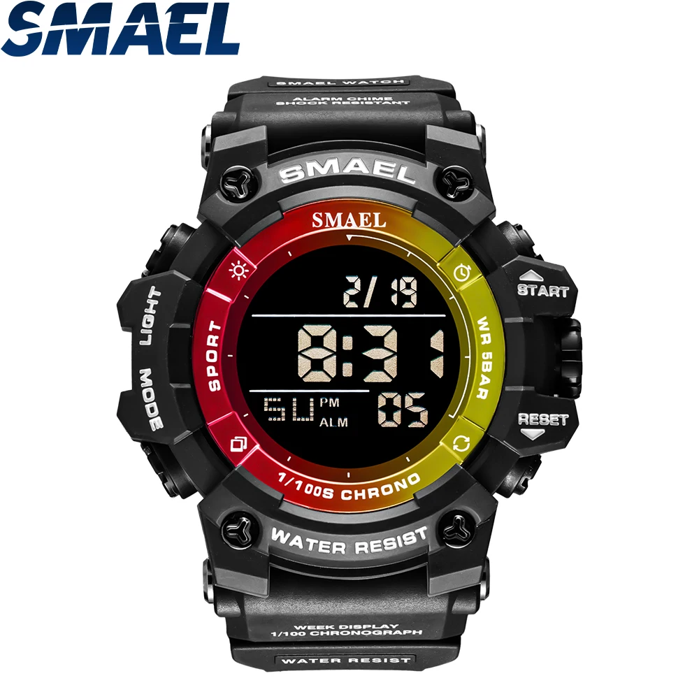 SMAEL Men's Watches Luxury Brand Original Men's Digital Watch Waterproof 5Bar Causal Wristwatch Alarm Electronic Clock 8046