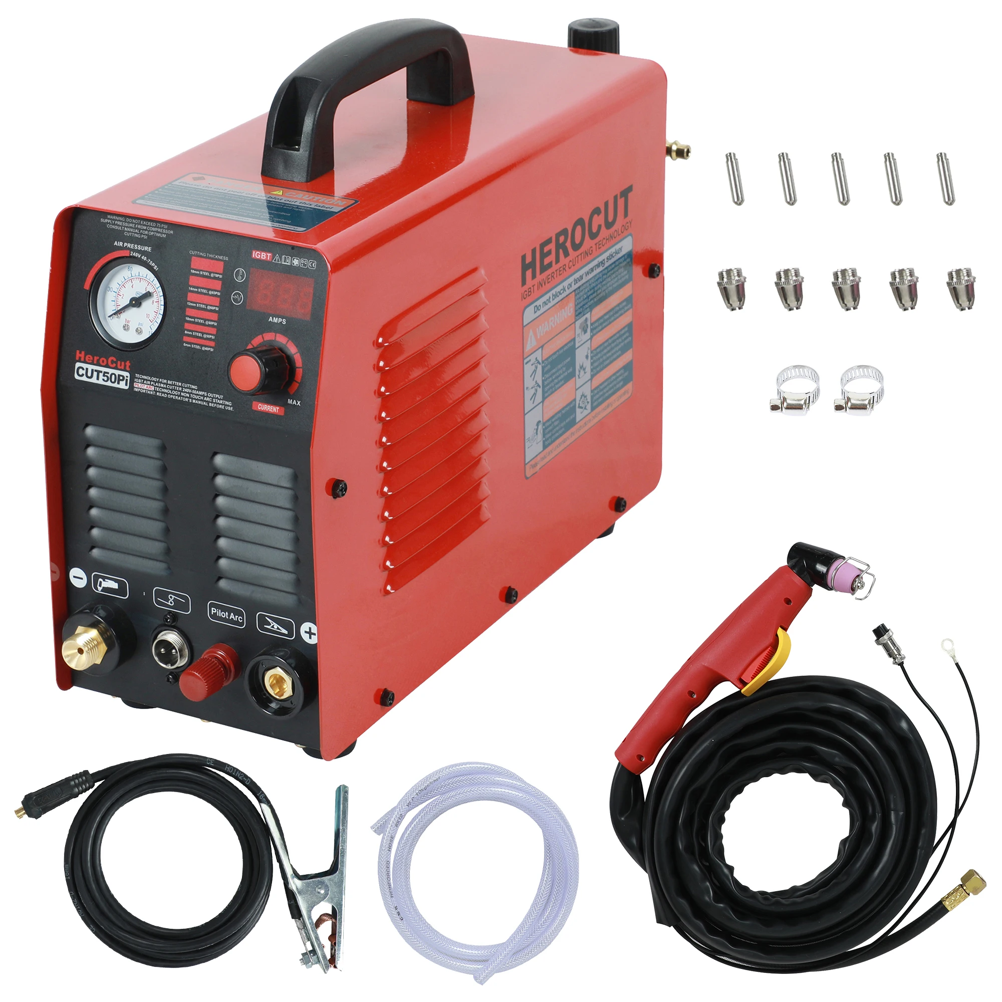 IGBT Inverter HF Pilot Arc Plasma Cutter CUT50Pi 50Amps DC Air Plasma
