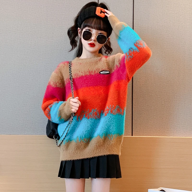 Girls' Clothes Multicolor Sweater Autumn/winter Children's Clothes