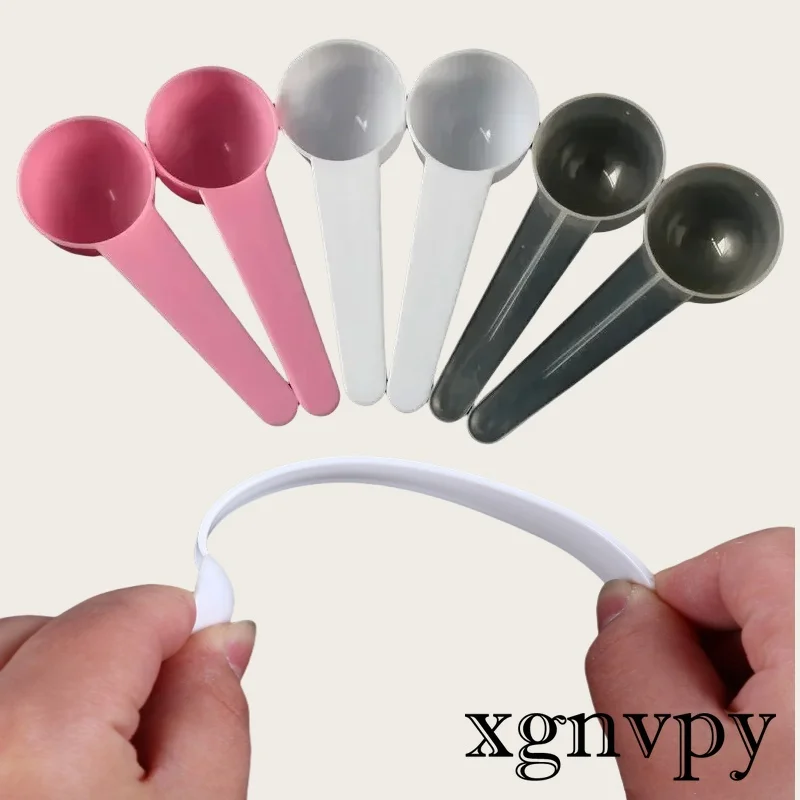 Xgnvpy Seaweed Mask Spoon 5g Plastic PP Metering Spoon 10ml Milk Powder Liquid Mask Powder Round Bottom Short Handle