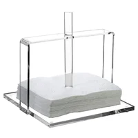 New Sleek Lucite Napkin Holder Acrylic Tissue Box Holder Desktop Napkin Holder Tissue Box Organizer Hotel Restaurant Table Decor 1