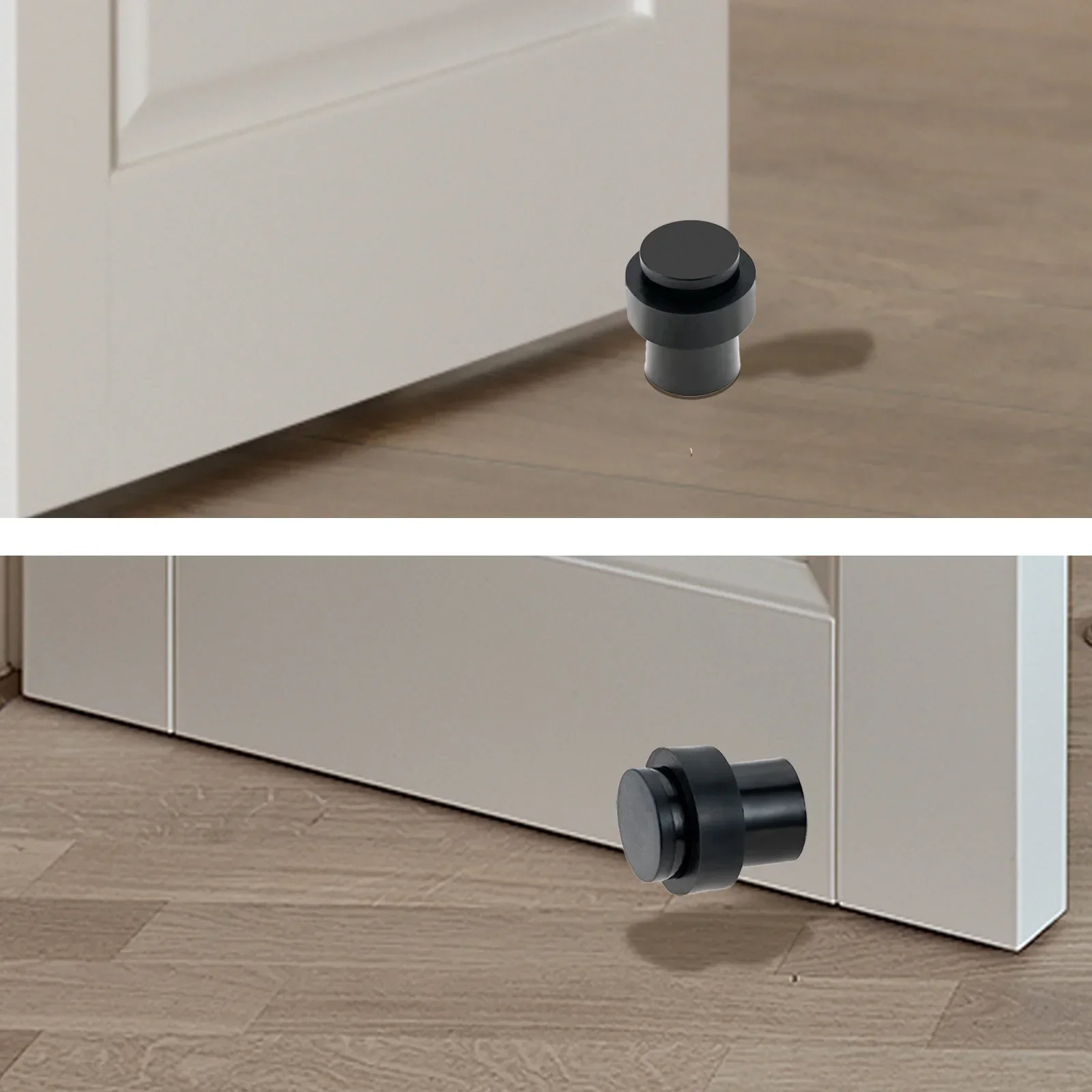 Door Stopper 1Pc Stainless Steel Door Stopper Rubber Anti-collision Cylindrical Door Stop Floor Wall Mount for Wood Glass Ceramic Tile Doors door stopper