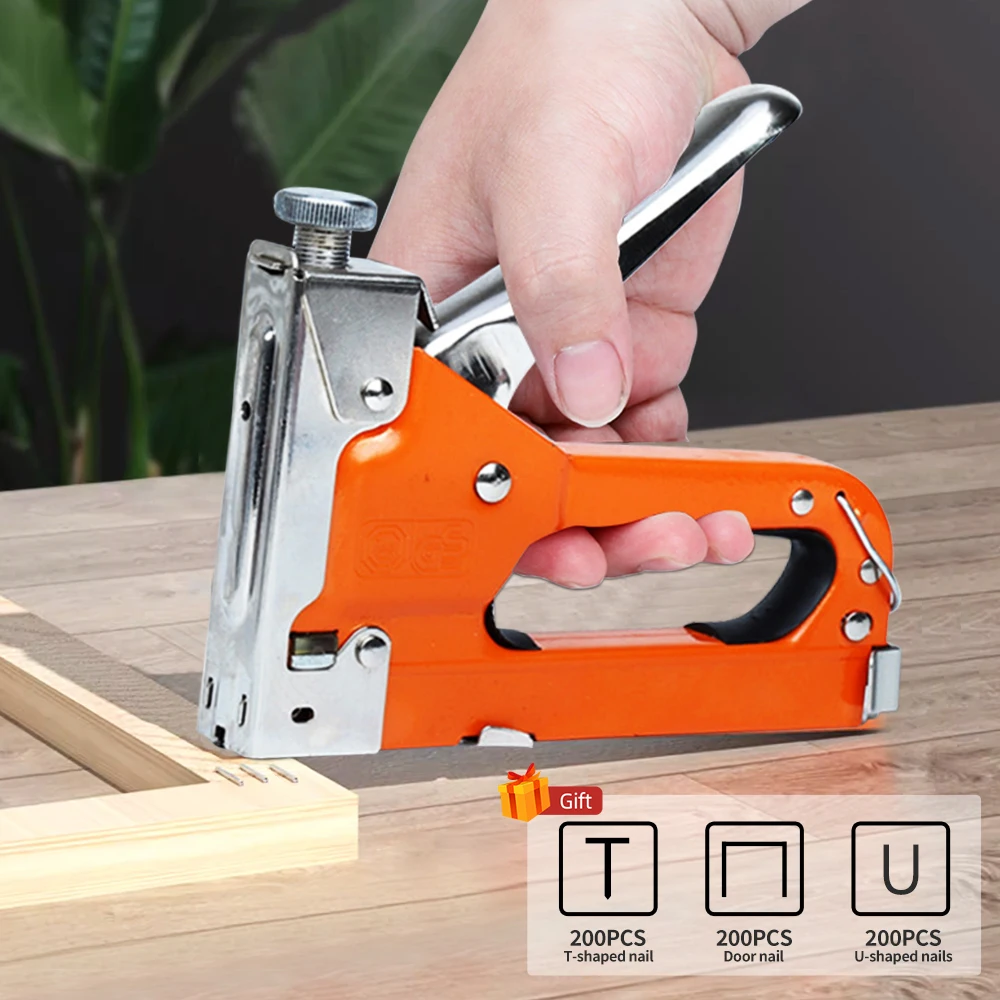 Heavy Duty Upholstery Staple Gun with 600 Staples for Wood Crafts