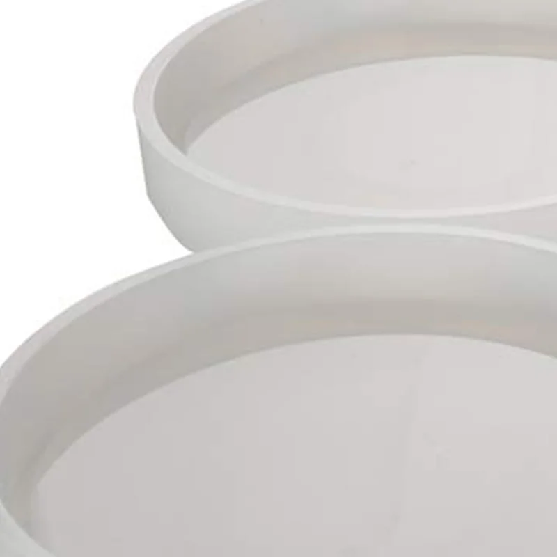 T02C!-3 Pack Big DIY Round Coaster Silicone Mold, Diameter 3.94 Inch/10Cm, Molds For Casting With Resin, Cement