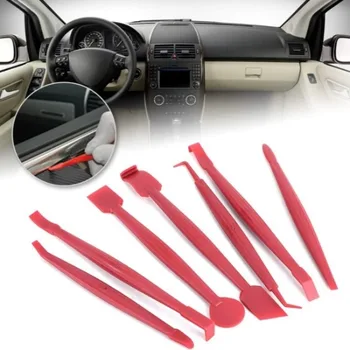 7 pezzi/set kit di strumenti per avvolgimento auto, bastoncino per rifilatura bordi avvolgenti automatici, strumento di installazione angolare per slot curvi per involucri e adesivi per veicoli