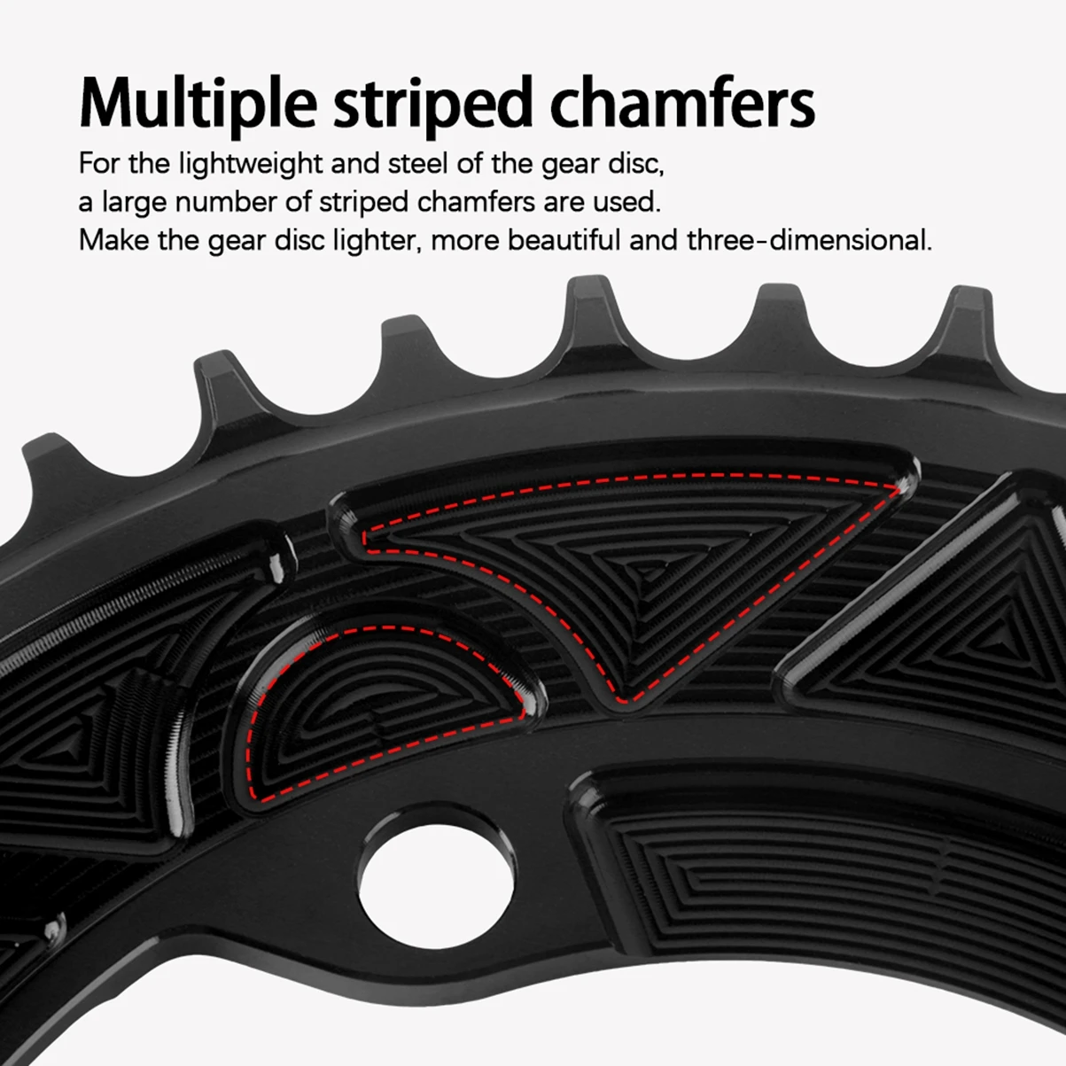WUZEI 110BCD Rennrad Kettenblatt 8 9 10 11 12S Fahrrad Kettenblatt 40T 48T 58T Schmales breites Kettenrad für Shimano R7000 R8000 R9100 – Detail 10