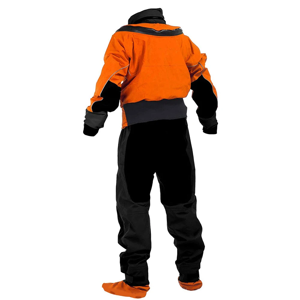 4.0プロのカヤックドライスーツ,防水,ラテックス,オレンジの