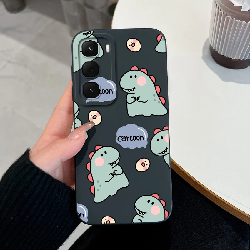 Cute Cartoon Avocado Pattern Slim Liquid Silicone Shockproof Protective Soft Back Phone Case