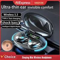 X55 Sleeping Earbuds Wireless Mini Headphones For Work TWS Bluetooth Earphone Stereo Hidden Headsets with Mic HD Call Waterproof 1