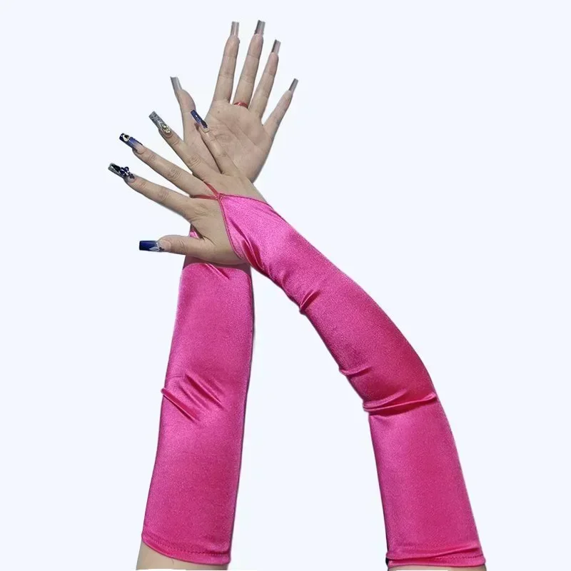 1920er Jahre Maskerade langer Stil Haken fingerlose Satinhandschuhe Braut Hochzeitskleid Sonnenschutz Fotografie Handschuhzubehör – Detail 14